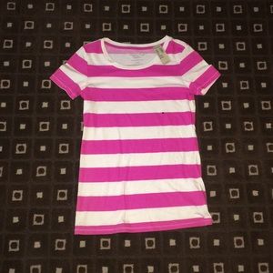 Pink and white stripped t-shirt